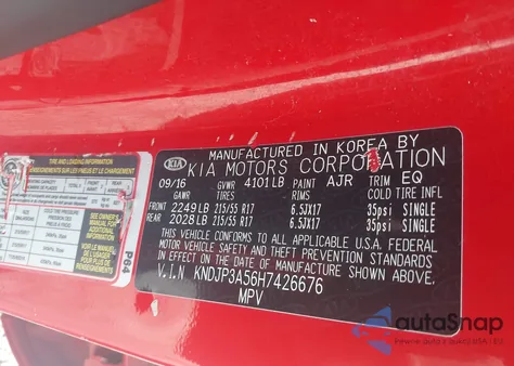 2017 Kia Soul + from USA, damaged, VIN KNDJP3A56H7426676